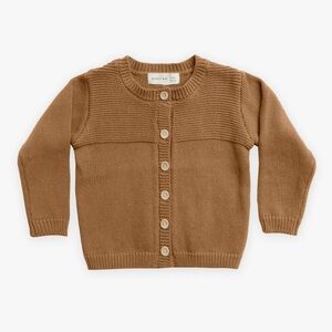 Quincy Mae‎ Baby Walnut Knit Cardigan Long Sleeve Size 3-6 Months